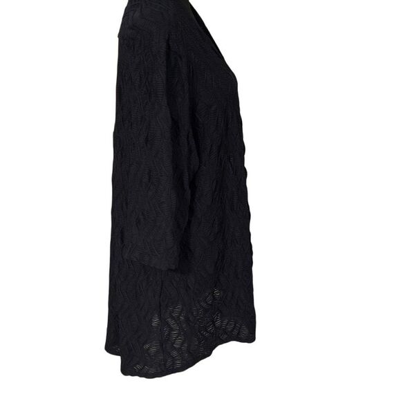 Chicos Travelers Collection Textured Sheer Cardigan - Picture 5 of 9